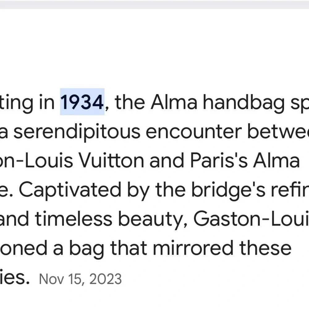 Louis Vuitton Alma bag with COA from legitgrails